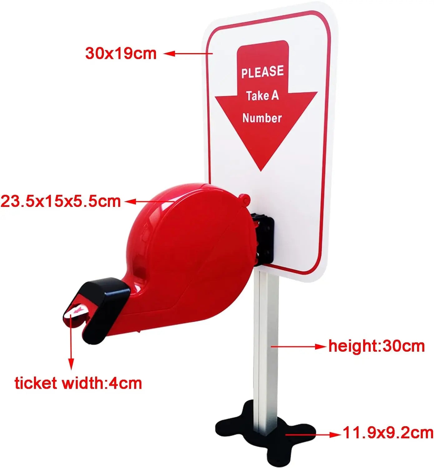Ycall Colorful Turn O Matic Please Take A Number Ticket Dispenser Machine for Wall Desk Counter Queuing System