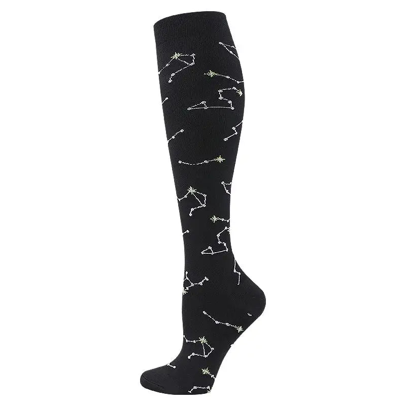 58 Styles Compression Socks 30 Mmhg Heart Star Stripe Socks New Unisex Golfs Tube Thigh Men Outdoor Long Pressure Stockings