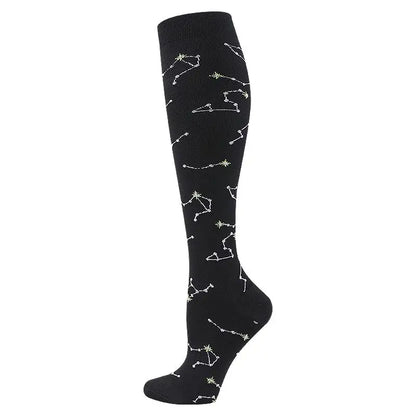 58 Styles Compression Socks 30 Mmhg Heart Star Stripe Socks New Unisex Golfs Tube Thigh Men Outdoor Long Pressure Stockings