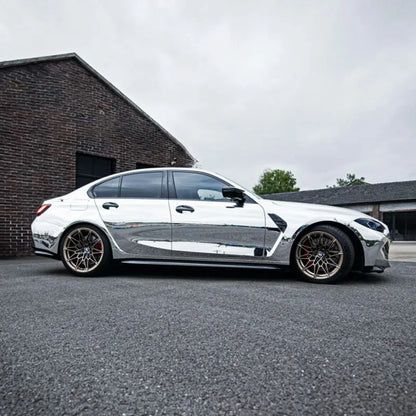 Premium Silver Mirror Chrome Vinyl Wrap Film Roll DIY Self Adhesive Decal Automotive Car Wrapping Foil