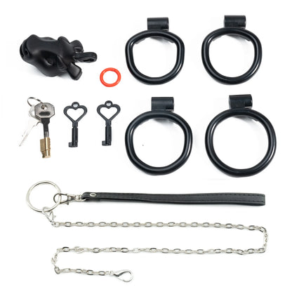 Cow Chastity Lock Traction CB Lock Male Lower Body Restraint BDSM Dog Collar Chastity Device Male Penis Chastity Cage Set