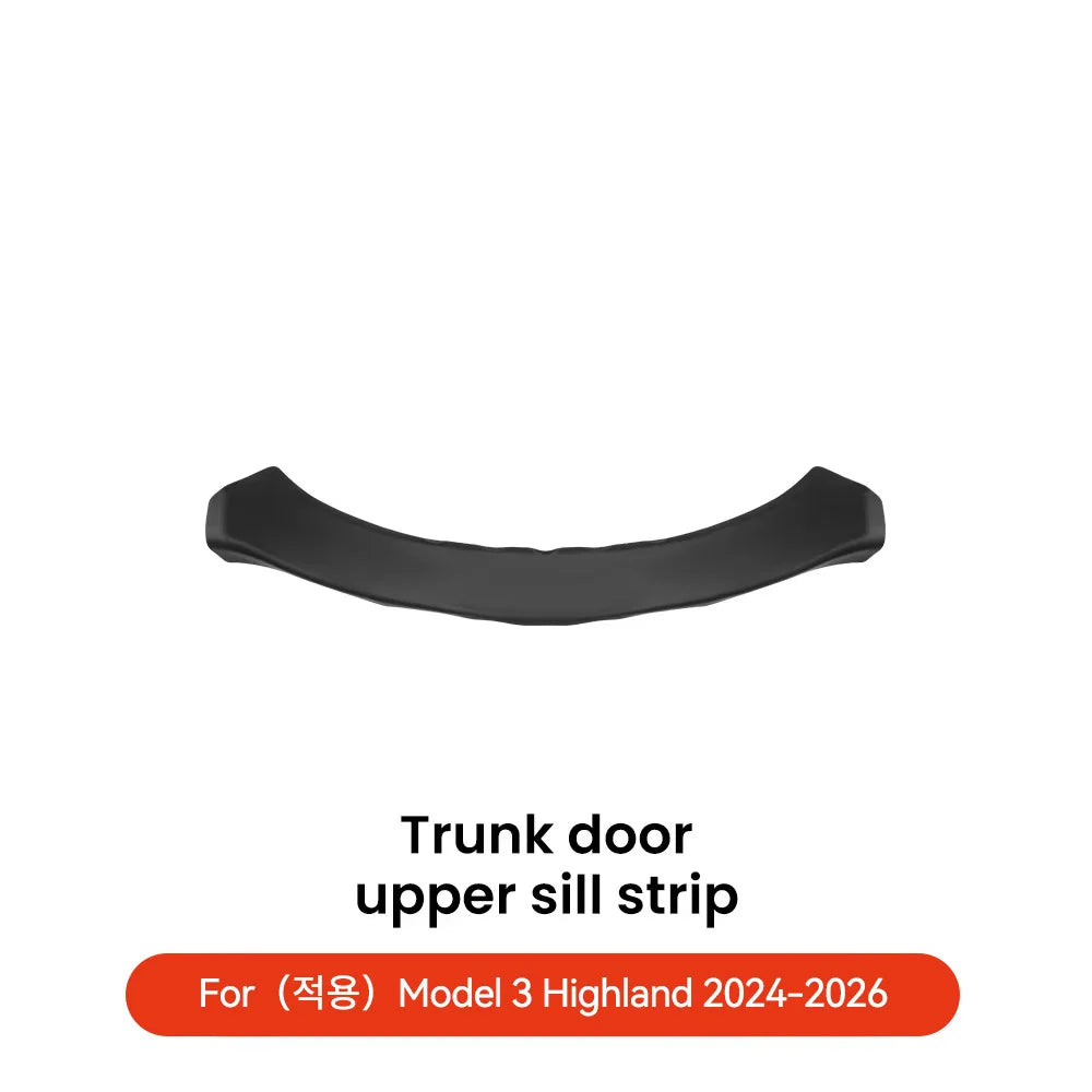 YZ For Tesla Model Y Juniper 2026 Trunk Sill Plate Protector TPE Rubber Protector Tesla Threshold Bumper Pad Prevent Scratching