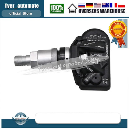 4PCS Tire Pressure Sensor 95C907275 433MHZ TPMS For Audi Q5 Q6 e-tron Porsche Taycan Skoda Superb Volkswagen Passat Volvo EX90