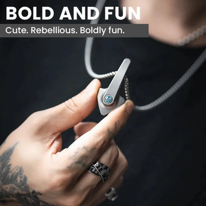 LAUTIE Pointer Pendant Portable Bottle Opener Fidgers Toys Desk Toys Creative Necklace Multiful EDC Tools Gift for Someone