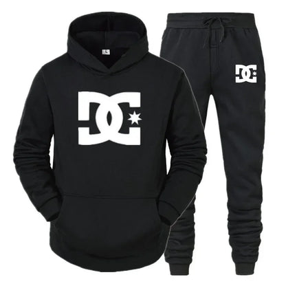 Men's autumn and winter new zipper sweatshirt and casual pants two-piece set, fashionable fitness and sports running suit