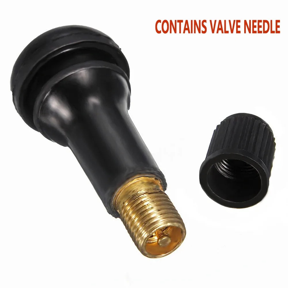 20/50/100pcs Universal Snap-in Car Tubeless Tyre Valve Stems Rubber Alloy Vacuum Tire Air Valve for Auto Motorcycle