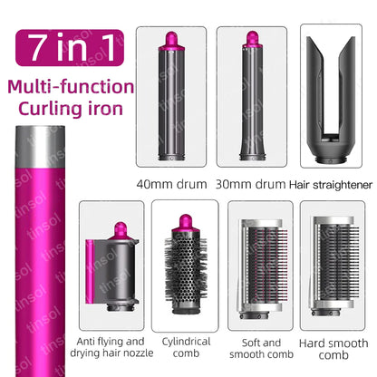 7-in-1 Hair Dryer, 110,000 RPM High-Speed Hair Care Ionic Hair Dryer, Quick Drying, Multi-Function Curling Iron Set