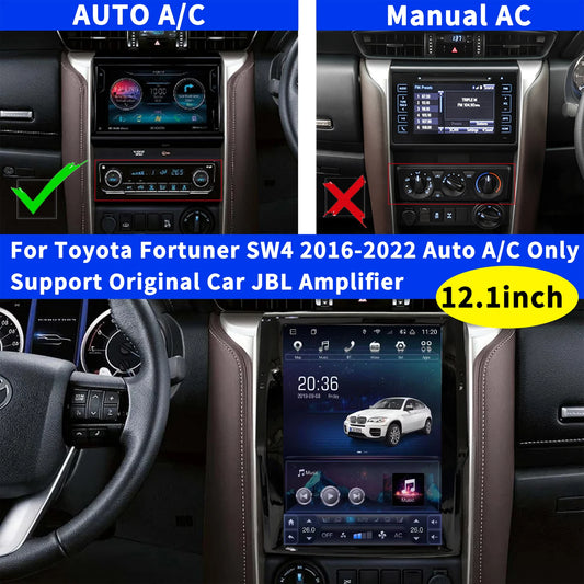 Pantalla Android Para Sw4 Multimedia Radio Tipo Tesla Toyota Fortuner 2019 Hilux 2022 Screen Car Stereo 12.1 inch 2016 2017 2025