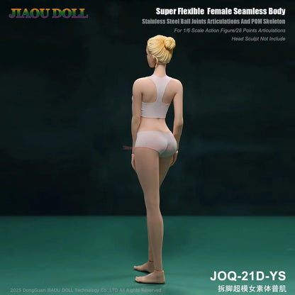 Super Flexible Female Seamless Body Stainless Steel Ball Joints Articulations And Pom Skeleton For 1/6 Scale Action Figure