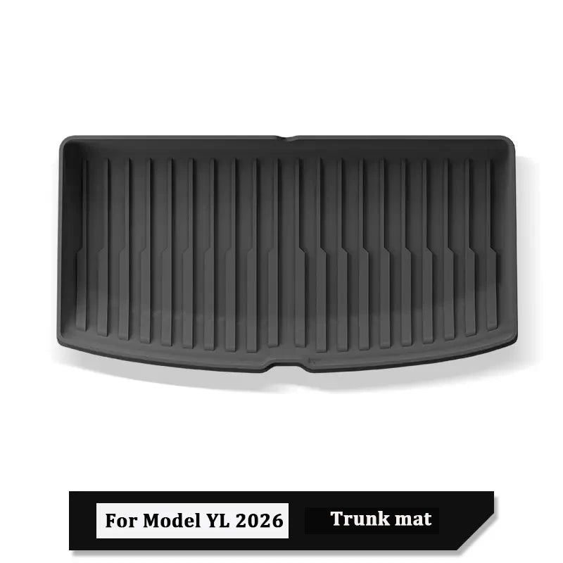 Front Rear Trunk Mat For Tesla Model YL Six Seat TPE Seat Backrest Anti-Kick Mat Trunk Tailgate Pad All-Weather Cargo Liner Pads