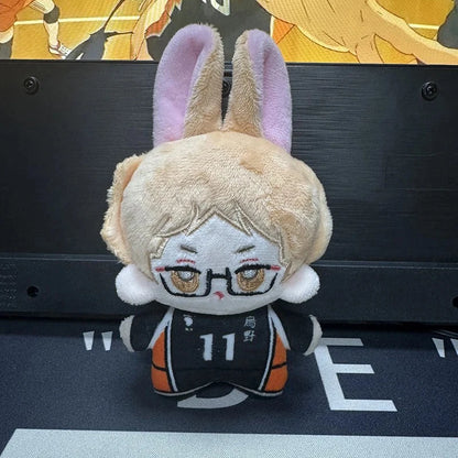 10cm Anime Action Figures Haikyuu Plush Toy Hinata Shoyo Keychain Tobio Kageyama Yu Nishinoya Bag Pendant Volleyball Fans Doll