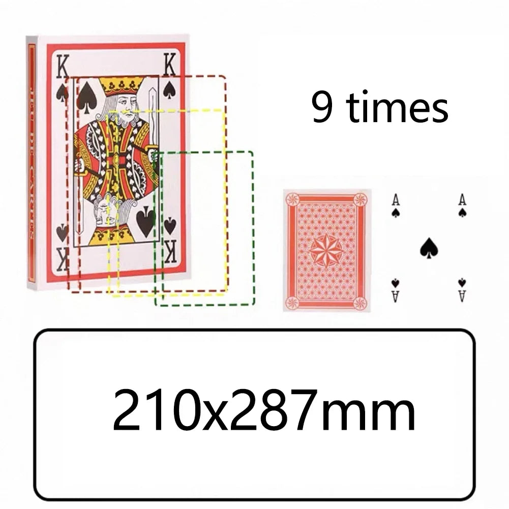 2/4/6/9x Larger 54 Cards Super Jumbo Oversized Playing Cards Birthday Party Favors Adult and Family Board Games Photo Props