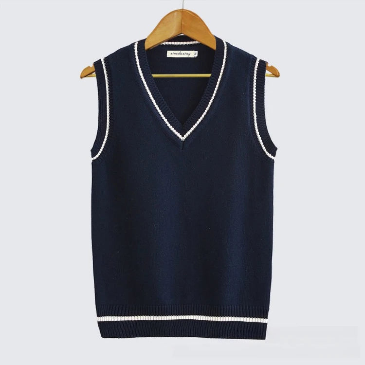 Mens &Womens V-Neck Cable Knit Sweater Vest Cotton Unisex Sleeveless Cricket Jumper for Spring Autumn Winter Golf Office Party