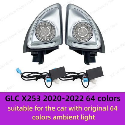 For Mercedes-benz 4d Rotating Tweeter C Glc E S-class W213 W205 W222 W223 X253 Rgb Led Luminous Car Speaker Horn Refit