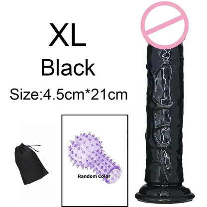 Realistic Anal Butt Plug Soft Jelly Dildo Suction Cup G Spot Anal Vaginal Masturbators Penis Dick Adult Sex Toys For Women Men