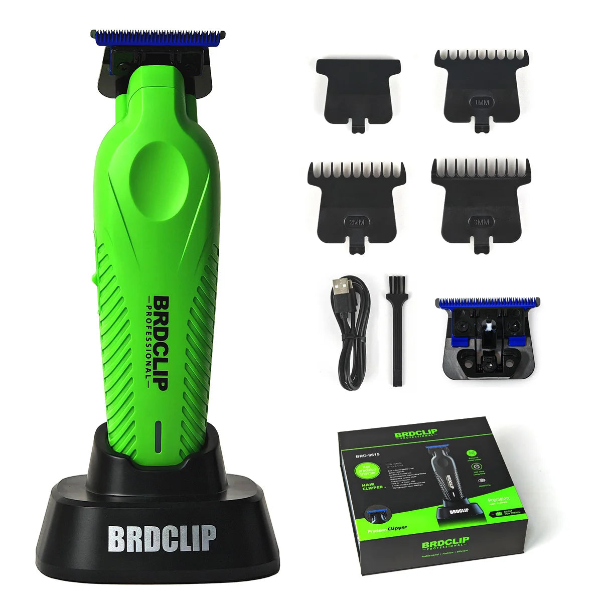 BRDCLIP BRD9615 9000PRM Professional Men's Hair Trimmer Barber Finish Electric Clipper DLC Blue Blade Hair Cutting Machine