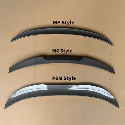 For BMW 3 Series F30 F31 2013-2018 Rear Spoiler Lip Wing Gloss Black Carbon Fiber 335i 328i 330i 340i