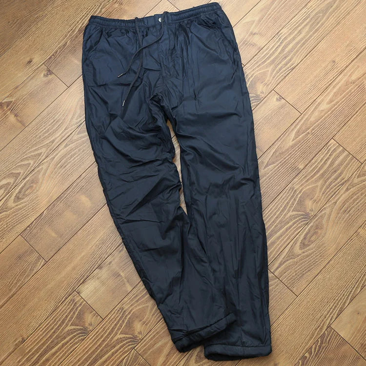 Coolbar Men's Winter Thickened Fleece Lined Casual Pants Footed Warm Cotton Trousers Fashionable Long Pants Basic Style ...