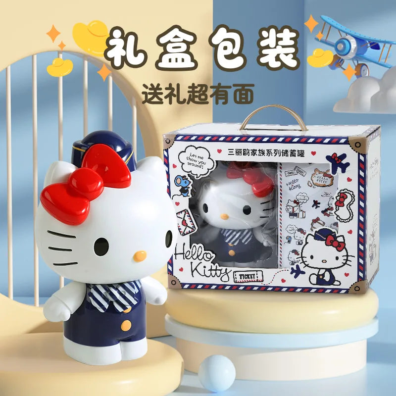 Sanrio Official Toy Gift Kt Cat Piggy Bank Trendy Decoration Children's Savings Bank New Year