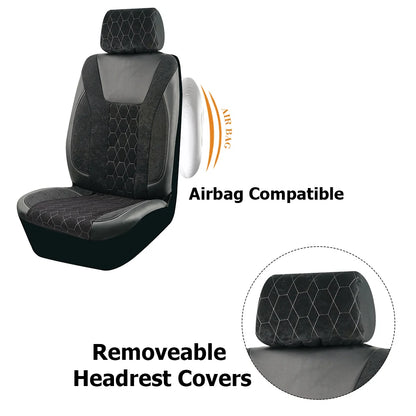 Universal 4mm Sponge Flannel Leather Winter Car Seat Covers Fit for most Car Suv Truck Van Car Accessories Interior