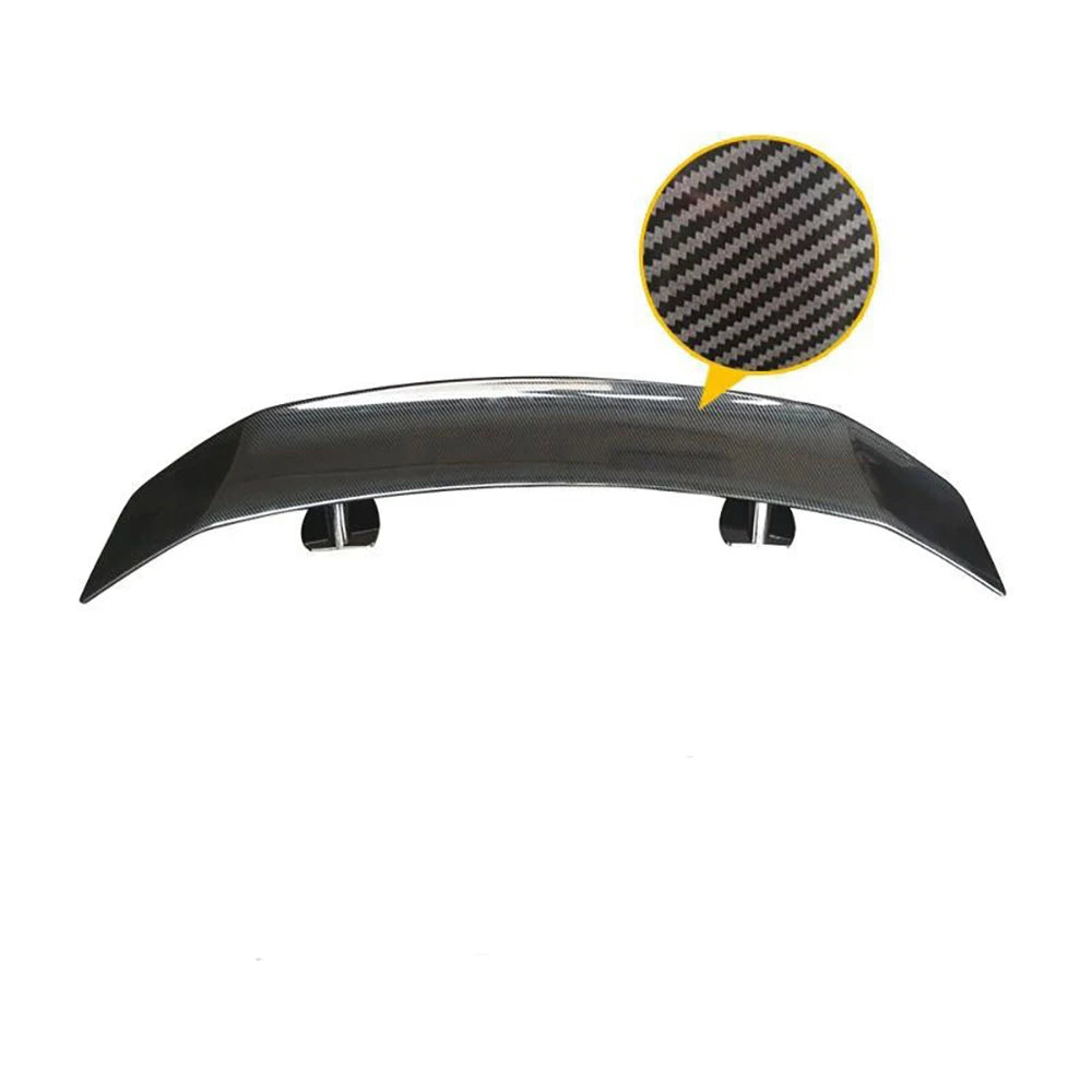 Three Box Sedan Car Universal Tail Wing Airplane Wing Modification Sport No Drilling Large Fixed Wing Carbon Fiber Pattern  ﻿