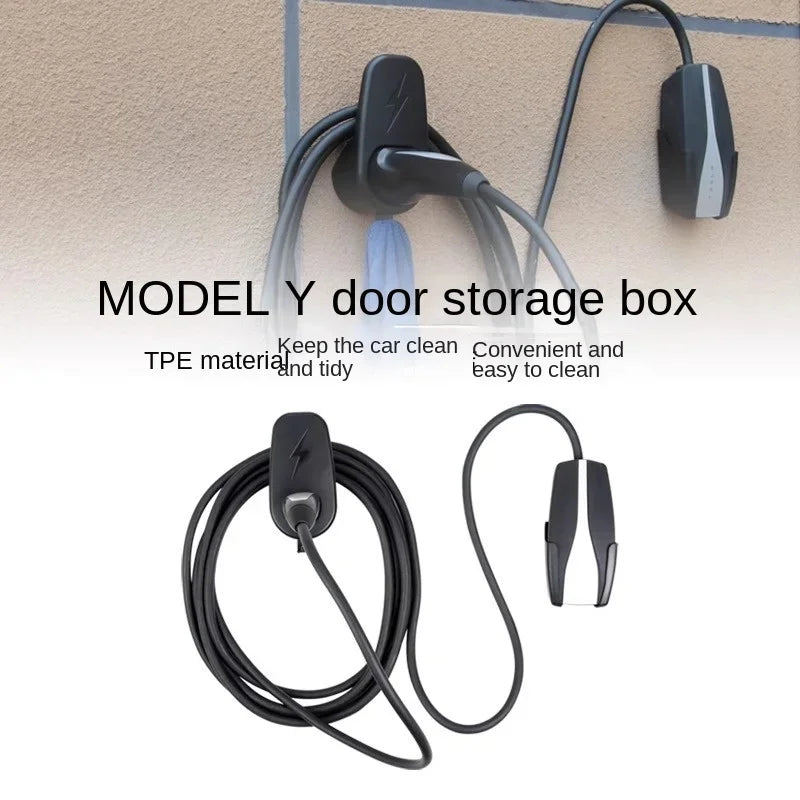 Suitable for Tesla Model3model Y Charging Pile Bracket Charging Hanger Wall Charging Cable Hanger Charging Gun Accessories