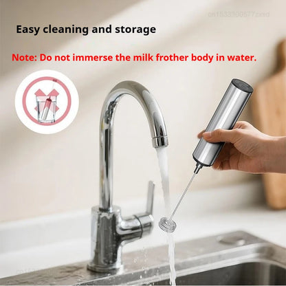 Electric Milk Frother Household 3 Speeds Rechargeable Coffee Blender Covered Storage for Drink Coffee Cooking Tool Kitchen Mixer