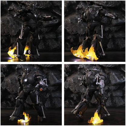 ZD Toys Marvel LED Light Classic Iron Man Iron Monger 1/10 8" Action Figure Ironman Movie Obadiah Stane Model Doll