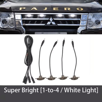 4Pcs 6Pcs Front Grille LED Lights For Mitsubishi Pajero Montero Sport  Outlander Amber DRL Daytime Running Warning Lamps