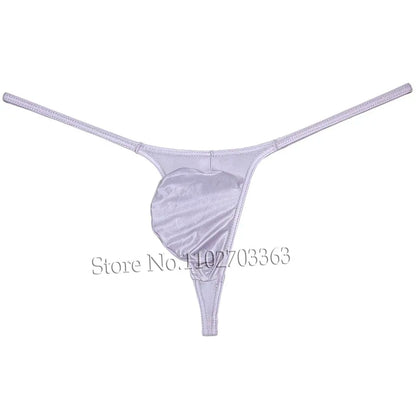 Men's Sexy Thong Underwear Pouch Tangas Male G-strings Bikini Briefs Lingerie Underpants Thongs Shiny Tangas