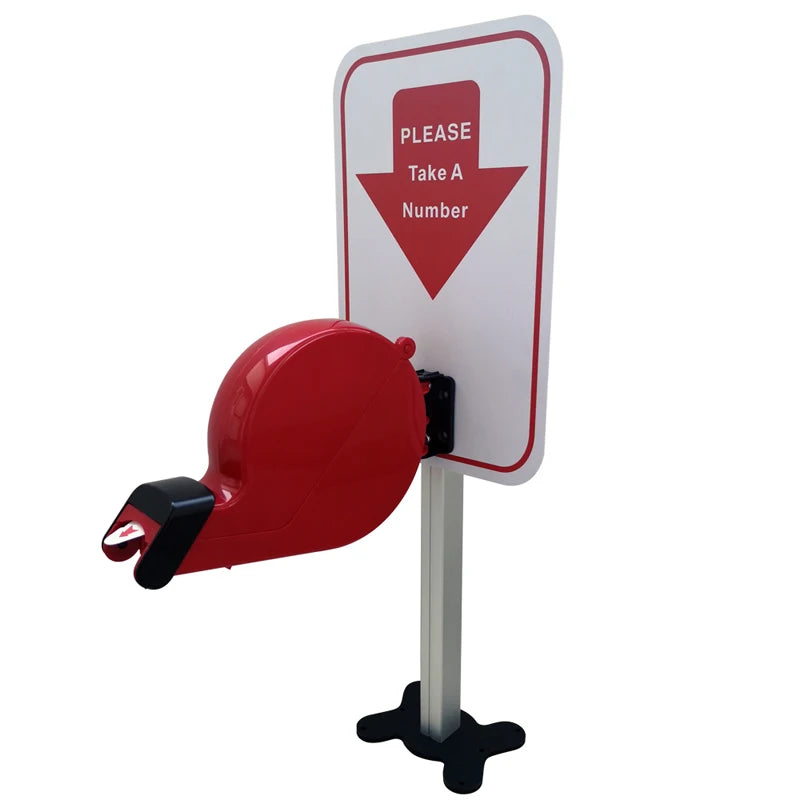 Ycall Colorful Turn O Matic Please Take A Number Ticket Dispenser Machine for Wall Desk Counter Queuing System
