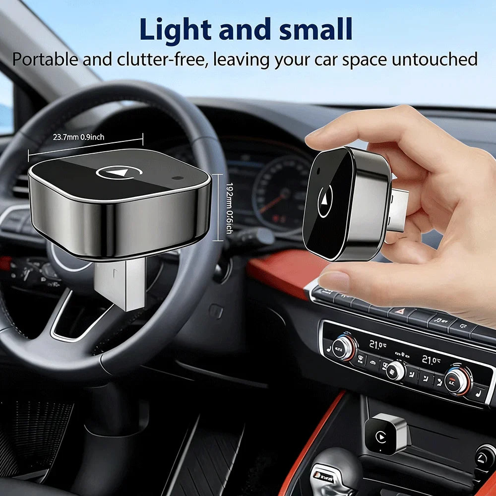 2026 Wireless CarPlay Adapter for iPhone - No Audio Lag, Auto-Connect - Convert Factory Wired to Wireless CarPlay - Bluetooth 5.
