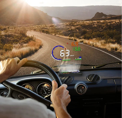 Head-up Display obdUniversal High-Definition Car Speed Projector Portable Car Display ScreenA8