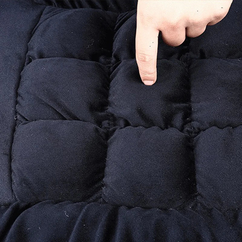 New Winter Luxury Car Seat Cushion 2025 Plush Plaid Thickening Warm Suv Universal Front Single Seat Cover Comfortable Breathable