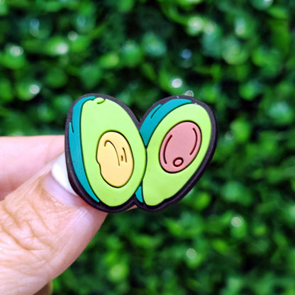 New 1-100pcs Cartoon Fruit Avocado Mom Love Guitar PVC Shoe Charms Accessories Hole Slippers Decorations Kids Birthday Present