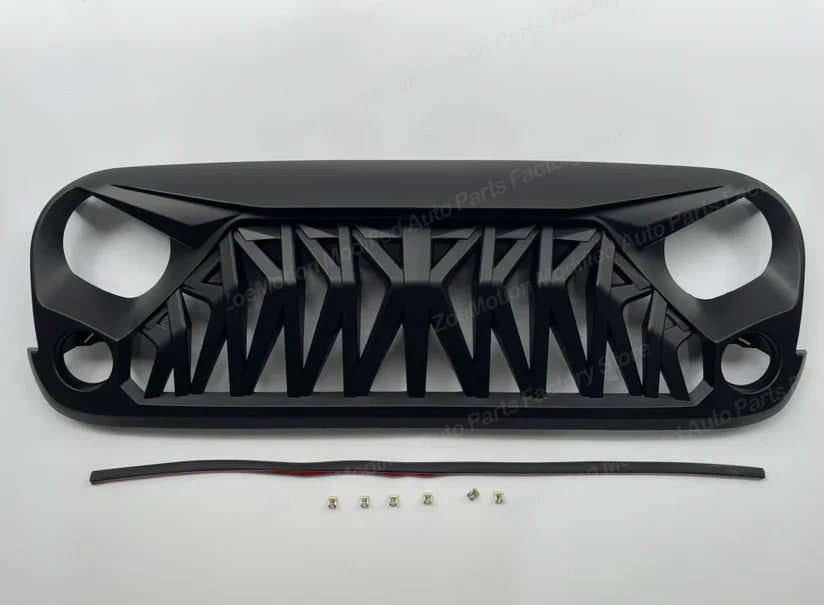 Shark Style for Jeep Wrangler JK 2008-2017 4x4 Front Bumper Grilles Offroad Racing Grills Air Vent Cover Trim Body Kit Auto Part