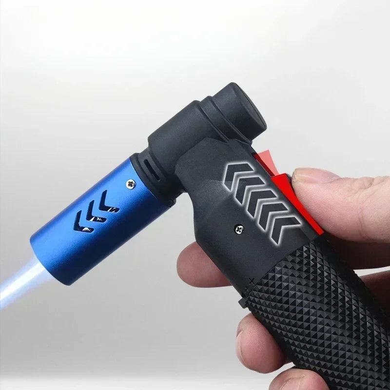 HONEST Windproof Spray Gun Strong Blue Fire Butane Gas Torch Lighter Outdoor BBQ Kitchen Jewelry Welding Cigar Lighters Smoking