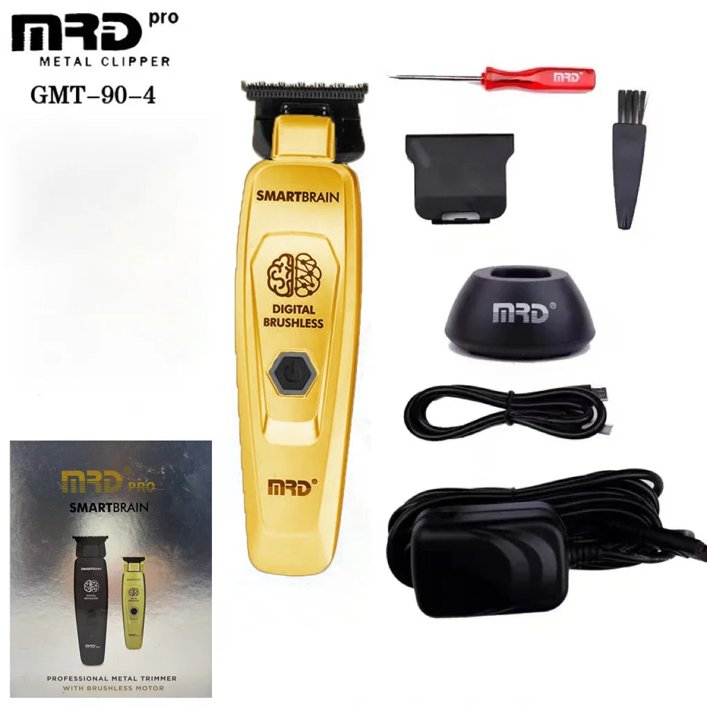HC-90-4 MRD Smart Brain Hair Clipper Men's Professional Full Metal Lift Height Torque Digital Brushless Motor Cordless Trimmer