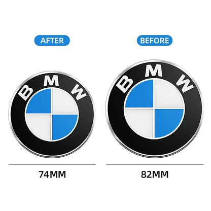 For BMW E39 E46 E87 E60 E90 Ac E30 E36 G20 74mm82mm Hood Emblem Car Front Bonnet Logo Trunk Cover Badge Auto sticker Accessories