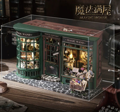 Magical Doll House Miniature DIY Assembly Building Model Kit Small Room Production with Home Bedroom Decoration Toys
