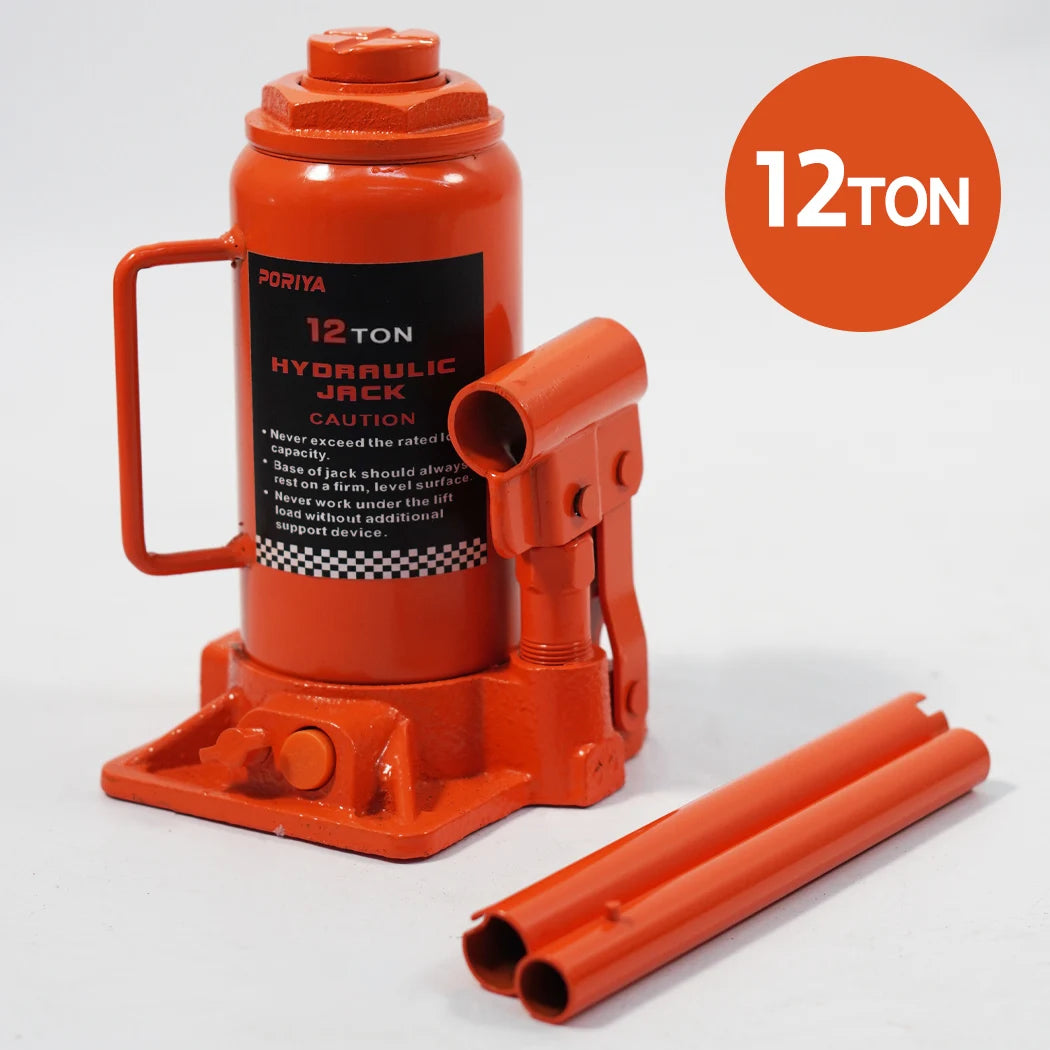10/12/20 Ton Bottle Jack Hydraulic Lifter Heavy Duty Car Safety Valve 4WD