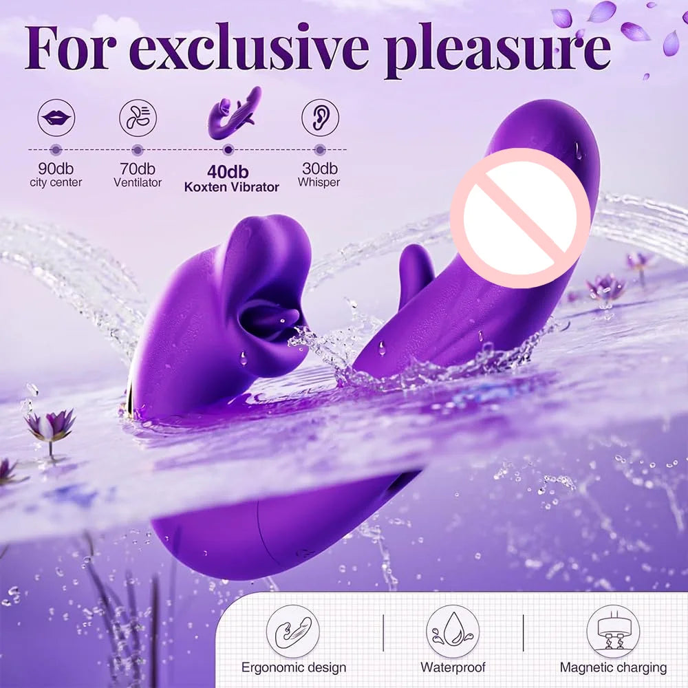 Sucking Vibrator Women Sex Toys- G Spot Vibrator Dildo with 7 Suction & Vibration Modes for Clitoral Nipple Stimulation Sex Toys