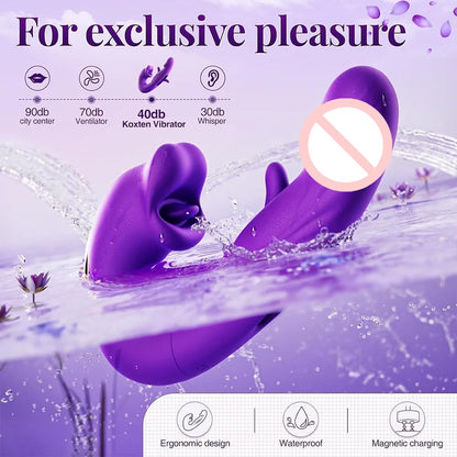Sucking Vibrator Women Sex Toys- G Spot Vibrator Dildo with 7 Suction & Vibration Modes for Clitoral Nipple Stimulation Sex Toys