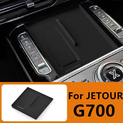 Car Center Console Wireless Charging Pad For CHERY JETOUR G700 Silicone Anti-slip Mat Protective Mat Dustproof Car Accessories
