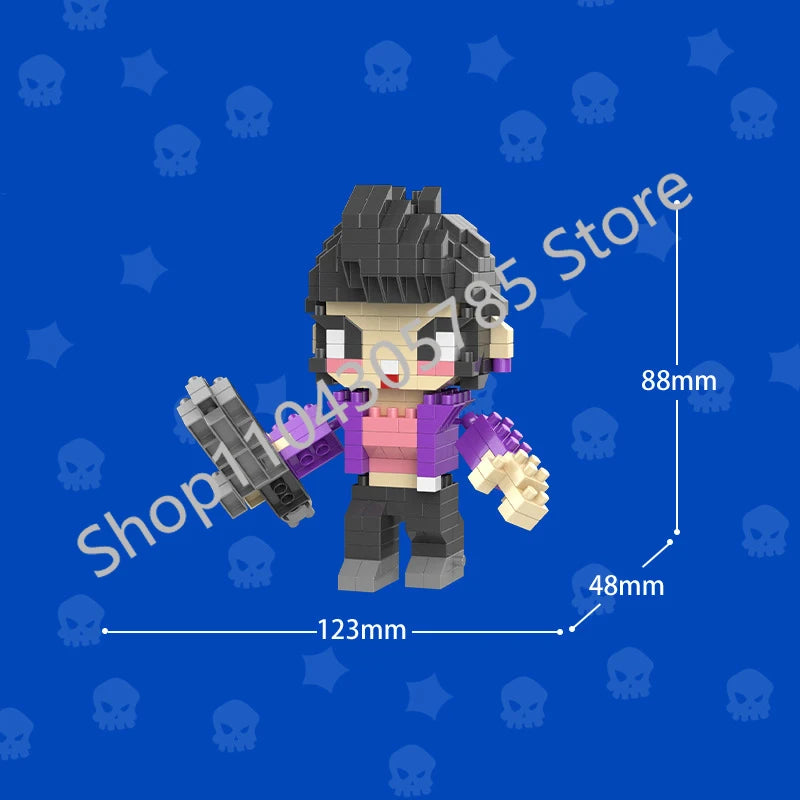Mini Anime Brawl Stars Figures Pack Fashion Original Decorations Cartoon Heroes Model Dolls Boys Christmas Gifts Collectible
