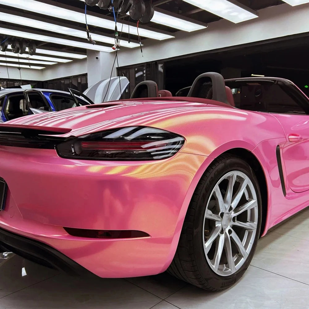 Car Sticker Wrap Film Diamond Gold Pink Auto Color Change Vinyl Film PVC Sticker PET Bubble Free Wrapping Car Accessories