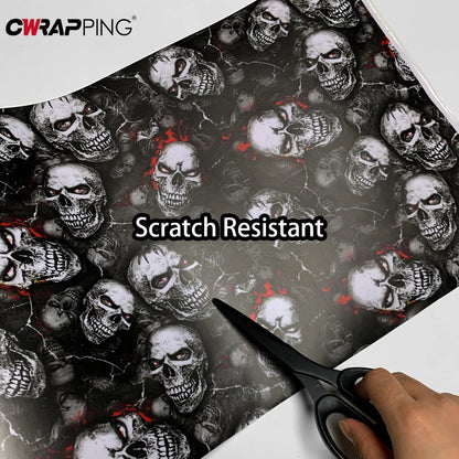 Wrapping Foil Car Tuning Stickers Waterproof Wrap Car Vinyl for Motorcycle Skull Film Auto Outdoor Accessories Body Covering