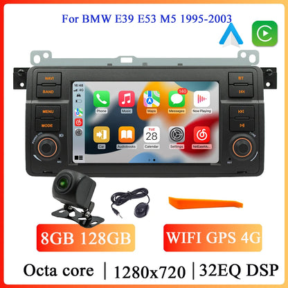 BQCC 7 Inch Android 13 Quad/Octa Core Carplay car Radio WIFI GPS 4G car stereo Navigation player MirrorlinkFor Bmw E46 1998-2006