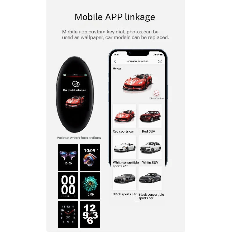 Digital Universal LCD Car Smart Key Mobile Connectivity  For GT Modified Appearance Cars LCD KEY Comfortable Entry Auto lock
