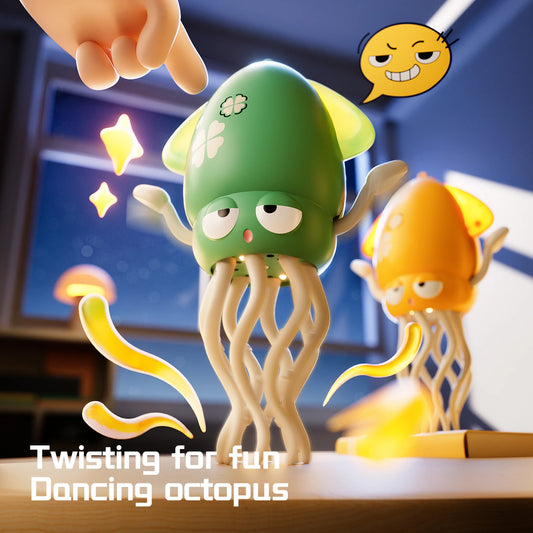 Magical dancing octopus sensing obstacle avoidance octopus light music crawling toy children's birthday gift